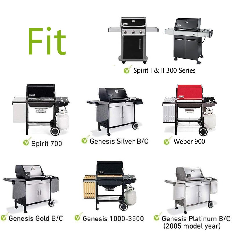 Hongso 17.25" Cast Iron Grill Grates for Weber Spirit 300 Series E & S 310 320 330, II E/S 310, Spirit 700, Genesis Silver B/C, Genesis 1000 â€“ 5000, Genesis Gold B & C Gas Grill 7638 7525 7526 7627 - Image 3